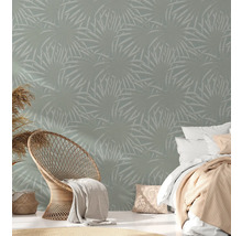 Vliestapete 39338-4 Casual Living Palmenblätter grün