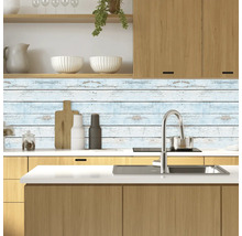 Küchenrückwand mySpotti Profix Wood Light Blue Holzoptik 160 x 60 cm PX-16060-1282-HB