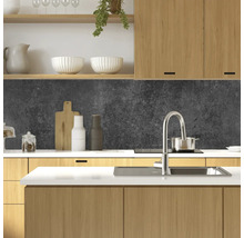 Küchenrückwand mySpotti Profix Concrete Black Betonwand 100 x 60 cm PX-10060-1912-HB