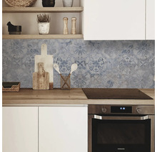 Küchenrückwand mySpotti Profix Vintage Fliese Blue 100 x 60 cm PX-10060-1917-HB