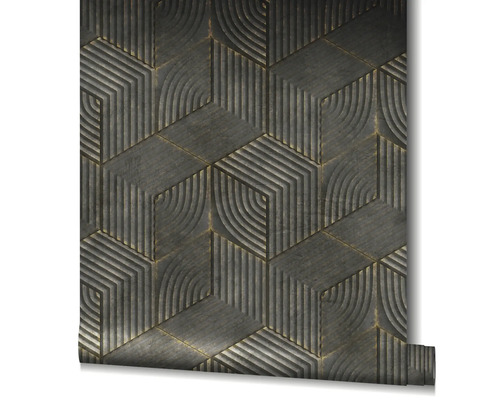 Tapete mit geometrischem Muster auf einer Rolle