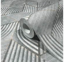 Rolle graue Tapete mit geometrischem Muster