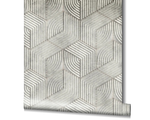 Tapete mit geometrischem 3D-Würfelmuster