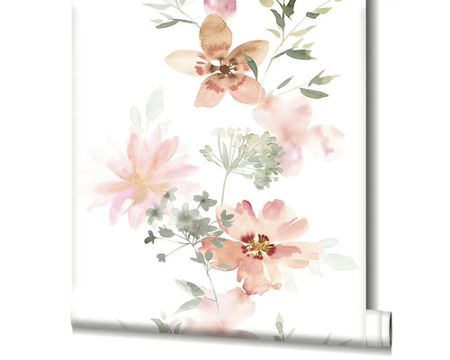 Tapetenrolle mit Blumenmuster