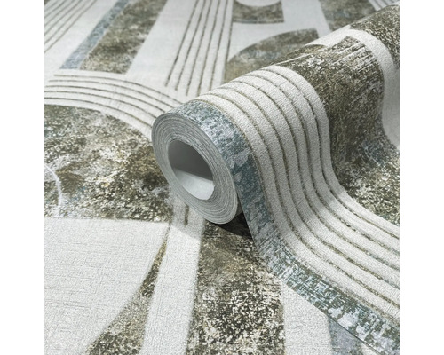 Rolle mit geometrischer Vliestapete