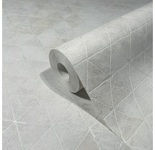 Vliestapete 82422 Kylie Geometrisch weiß grau