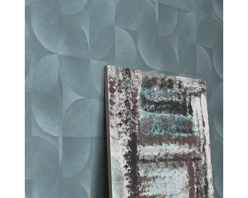 Gemustertes Wandbild mit abstraktem Leinwandbild