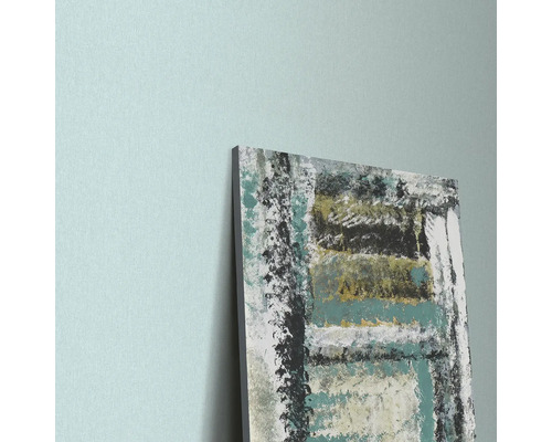 Abstraktes Gemälde mit geometrischen Formen auf Leinwand