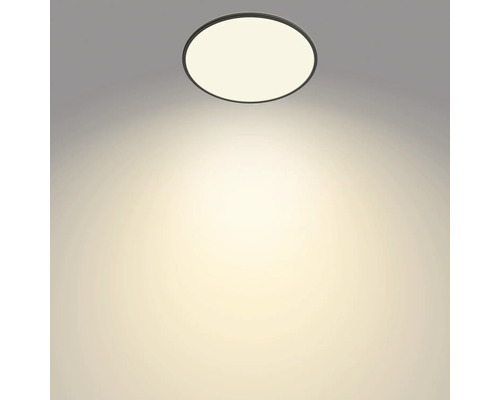 LED Deckenleuchte dimmbar 36W 3600 lm 2700 K warmweiß Ø 550 mm Superslim schwarz