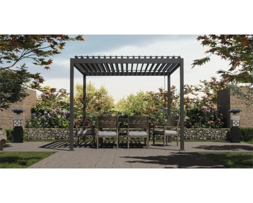 Pergola Basis Pfostenstärke 8,8 x 8,8 cm 300 x 360 cm anthrazit