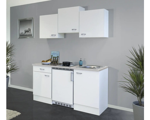 Flex Well Singleküche mit Geräten Wito 150,5 cm Frontfarbe weiß matt  Korpusfarbe weiß bei HORNBACH kaufen