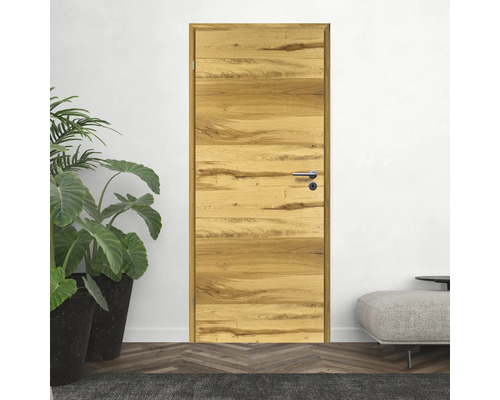 Holztür mit Türgriff in einem modernen Interieur