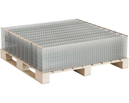 Stapel Punktschweißgitter auf einer Holzpalette