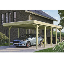 Einzelcarport SKAN HOLZ Friesland 397x708 cm mit Aluminium-Dach tauchimprägniert-thumb-1