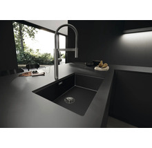 Blanco Küchenarmatur mit Handbrause CULINA-S II satin dark steel satiniert 527465