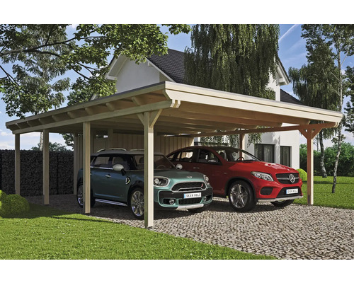 Doppelcarport SKAN HOLZ Emsland 613x846 cm mit | HORNBACH