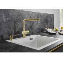 Blanco Küchenarmatur mit Handbrause LINUS-S satin dark steel satiniert 527733
