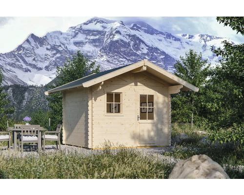 Blockbohlenhaus SKAN HOLZ Arosa mit Fußboden 300 x 250 cm natur-0