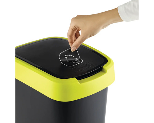 Abfallbehälter mit Symbol zur Mülltrennung