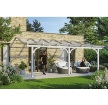 Terrassenüberdachung SKAN HOLZ Venezia 648x239 cm weiß