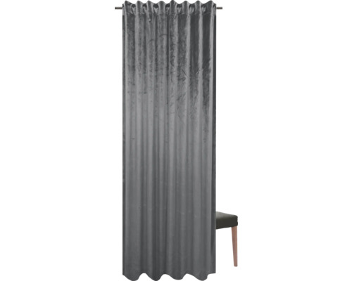 Grauer Gardinenschal mit Ösenaufhängung