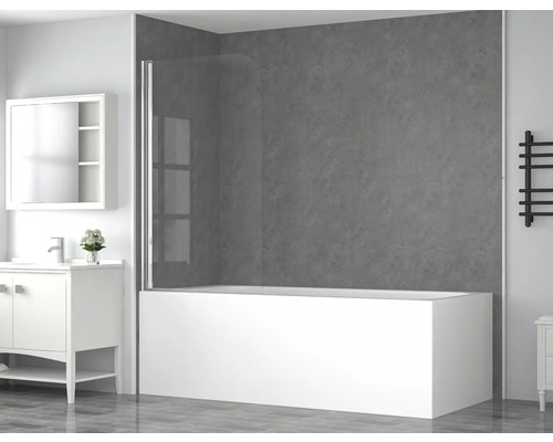 Forte Duschkabine Aus PVC – 140 Cm Breite, 150 Cm Höhe, Seitliche Falttür, Weiß, Made In Italy