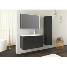 Jungborn Hochschrank QUATTRO/SEDICI BxHxT 35 x 160 x 35 cm Frontfarbe schwarz matt 55708
