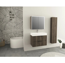 Jungborn Spiegelschrank QUATTRO SEDICI NOVE 80 x 20 x 70 cm nussbaum 2-türig LED IP 44