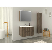 Jungborn Spiegelschrank QUATTRO SEDICI NOVE 80 x 20 x 70 cm nussbaum 2-türig LED IP 44