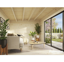 Gartenhaus Palmako Ines 13,7 m² Schiebetür Isolierglas inkl. Fußboden 524 x 379 cm tauchgrundiert