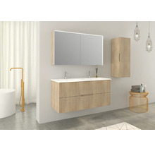 Jungborn Spiegelschrank QUATTRO SEDICI NOVE 120 x 20 x 70 cm tabacco 2-türig LED IP 44