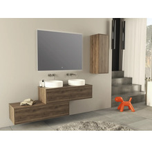Waschtischplatte Jungborn QUATTRO/NOVE 121 x 46 cm Nussbaum gebürstet ohne Ausschnitt