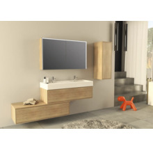 Jungborn Spiegelschrank QUATTRO SEDICI NOVE 120 x 20 x 70 cm tabacco 2-türig LED IP 44