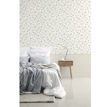 Fototapete Vlies 39805-1 Sockelleiste Blüten beige 3-tlg. 159 x 280 cm