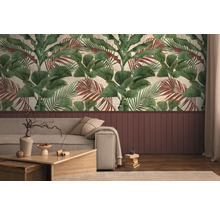 Fototapete Vlies 39808-1 Sockelleiste Pflanzen rot 3-tlg. 159 x 280 cm