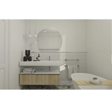 Jungborn Waschtisch DECEM 1210 x 460 mm Becken rechts weiß matt