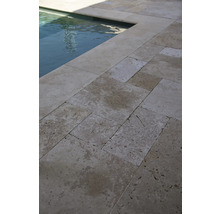 FLAIRSTONE Naturstein Terrassenplatte Bari Travertin römischer Verband Set = 1,48 m²
