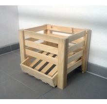 Holzkiste mit Schublade zur Aufbewahrung