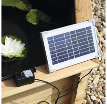 Hochteich promadino Miniteich 6eck-Hochteich mit Solarpumpe,natur, Lärche mit Teichfolie 122 x 105 x 40 cm