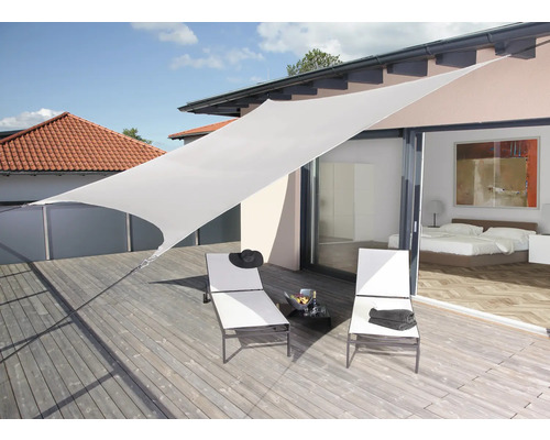 Windhager Rechtecksonnensegel 3,0 x 4,0 m, aus wasser- und windabweisenden PES 210 g/m², grau