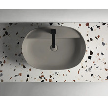 Waschtischplatte Jungborn 606 x 460 mm Terrazzo River ohne Ausschnitt