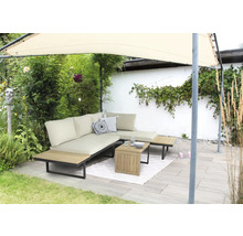 Lounge Set bellavista - Home & Garden Cella Ecksofa+Tisch Alu/Holz