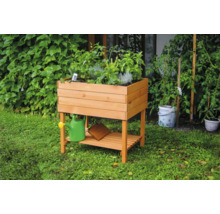 Hochbeet auf Stelzen dobar Kubus 78 x 58 x 78 cm hellbraun