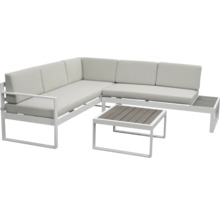 Gartenmöbelset mit Ecksofa und Tisch