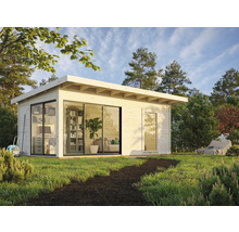 Gartenhaus Palmako Andrea 17,1 m² Schiebetür Isolierglas inkl. Fußboden 639 x 402 cm tauchgrundiert
