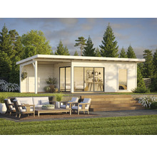 Gartenhaus Palmako Andrea 17,1 + 7,9 m² inkl. Fußboden 920 x 402 cm tauchgrundiert