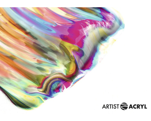 Nahaufnahme von Künstler Acrylfarbe mit Farbmischung