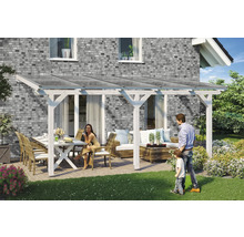 Terrassenüberdachung SKAN HOLZ Bormio 541 x 400 cm weiß