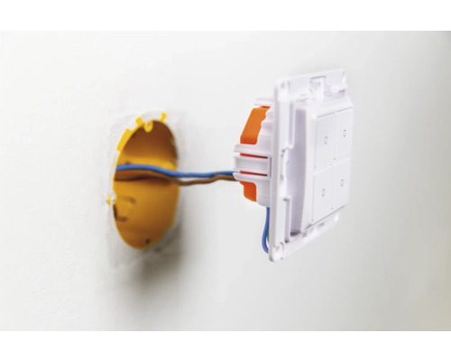 Wandschalter Installation mit Elektrikdose und Verkabelung