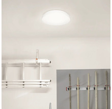 Raumbild mit Deckenleuchte, Leiter und Geräten